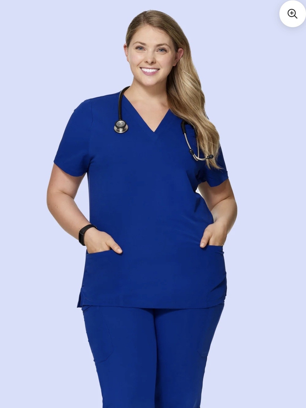 Women’s Mandala Scrub Set in Royal Blue